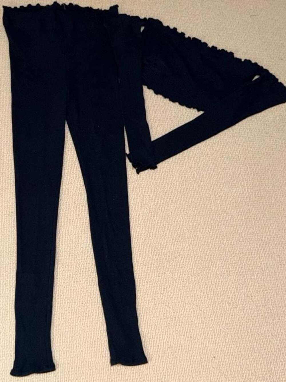 Fashion Nova Shake It Like a Fringe Shaker Leggings Black Size L